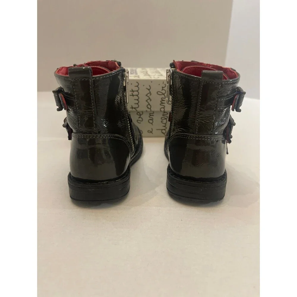 I Pinco Pallino Imelde & Stefano Cavalleri Toddler Boots Size 25 (8) Dark Gray